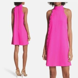 Ted Baker Torrii High Neck Scalloped Trim Mini Dress (US size 4/Ted Baker size 1